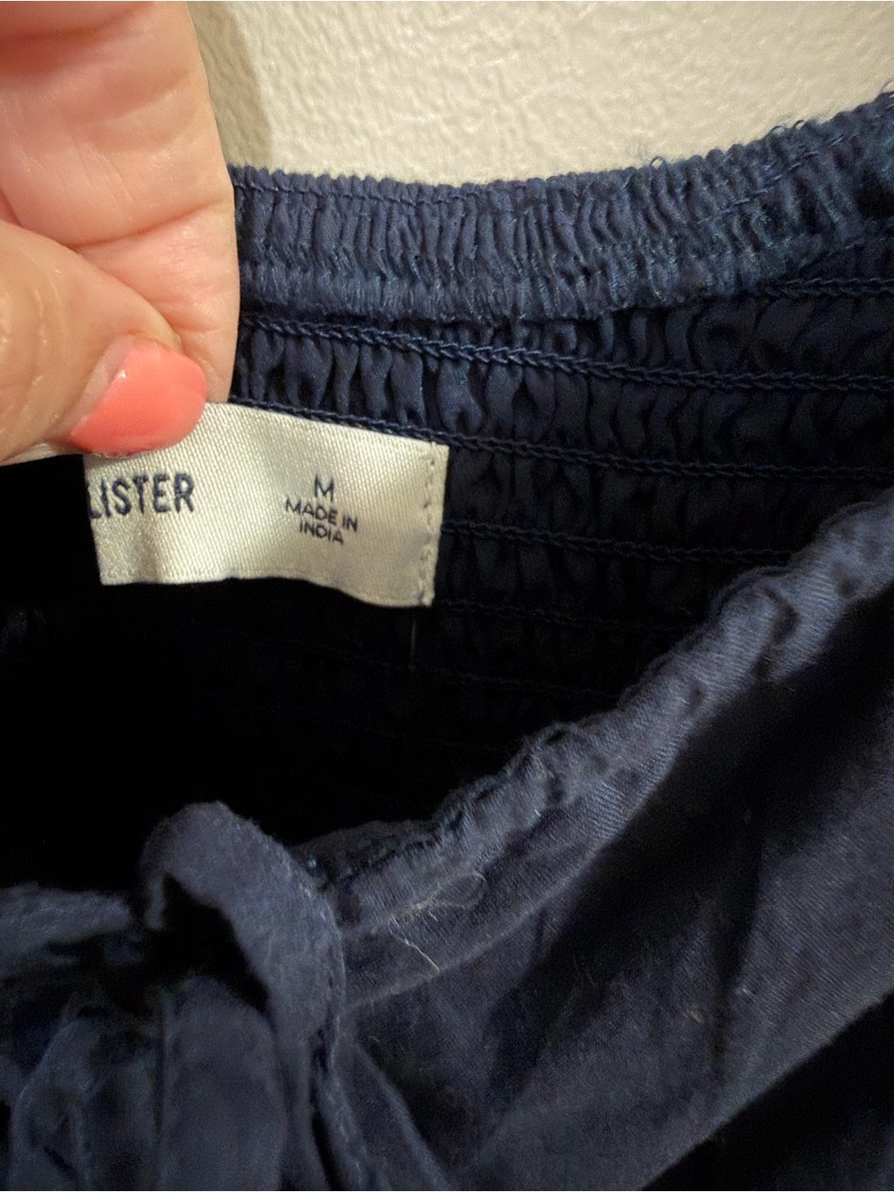 Hollister Sofia Drop Waist Navy Square-Neck Puff Sleeve Mini Skort Dress. Size M - Picture 6 of 11
